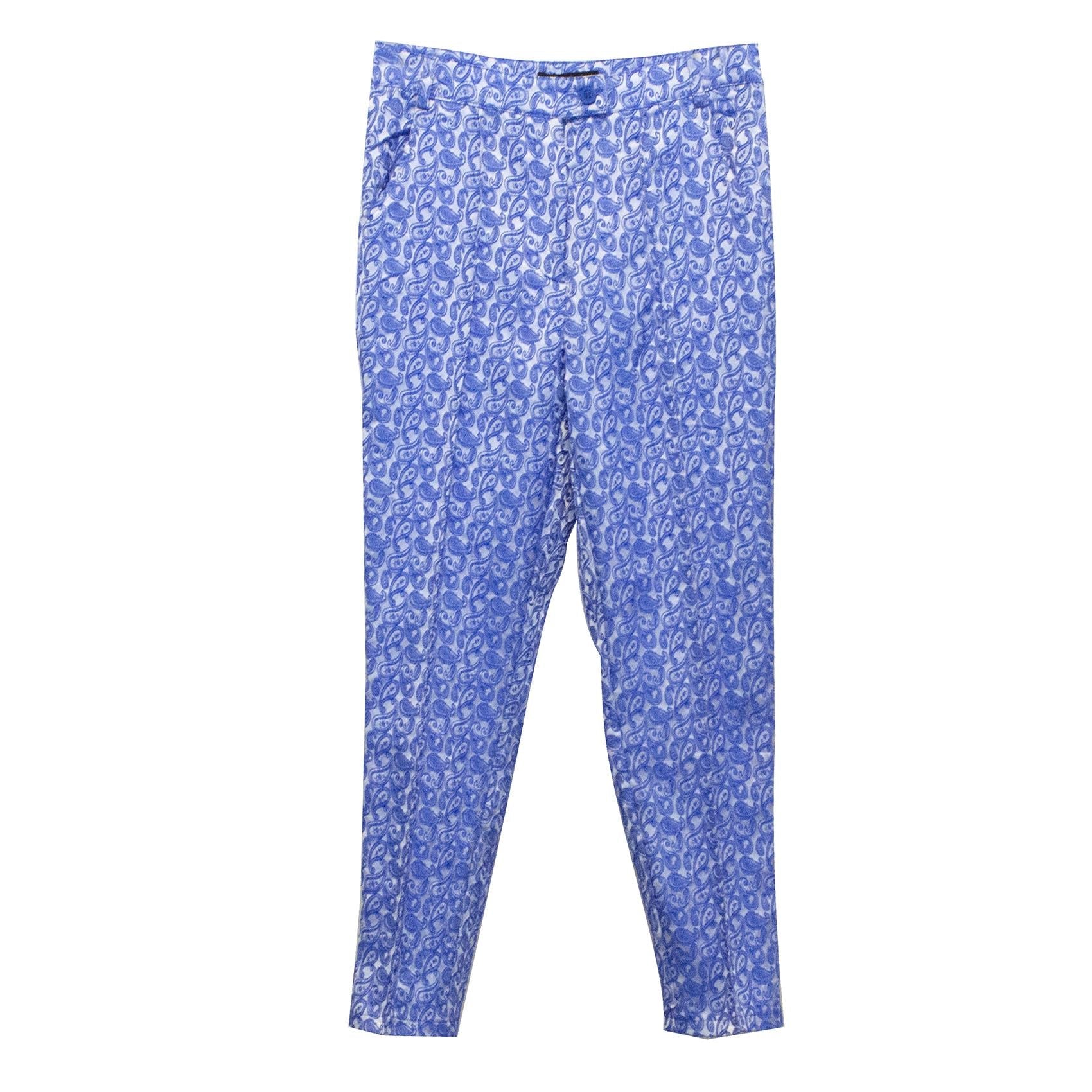 Missguided Blue Paisley Print Trousers