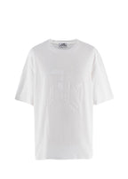 Hermes White Tonal Embossed T-Shirt