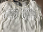 Rochas lace-insert silk blouse