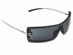 Crystal Embellished CC Frameless Sunglasses