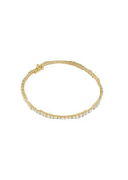 4.27ct Round Brilliant Diamond Yellow Gold Tennis Bracelet