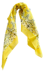 Saint Laurent Yellow Cotton Bandana Scarf