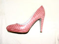 Sergio Rossi heather coloured crocodile print pumps