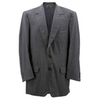 Lanvin Grey and Red Pinstripe Blazer