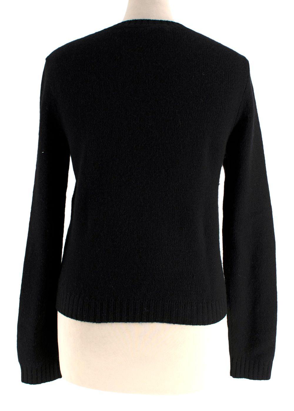Dior Green Dinosaur Black Cashmere Knit