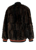 Etro Brown Faux Fur Bomber Jacket