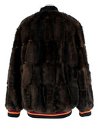 Etro Brown Faux Fur Bomber Jacket