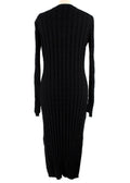 Proenza Schouler Black Ribbed Cut Out Bodycon Dress