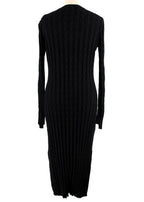 Proenza Schouler Black Ribbed Cut Out Bodycon Dress