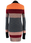 Missoni Multicoloured Ribbed Turtleneck Midi Dress