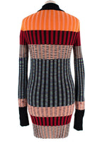 Missoni Multicoloured Ribbed Turtleneck Midi Dress