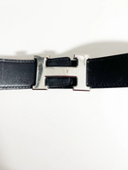 Hermes Black and Brown Reversible Constance Belt