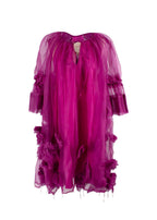 Roksanda Purple Silk Tulle Floral Applique Dress