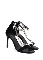 Louis Vuitton Black Suede Crystal Embellished Heels