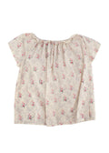 Kids 8Y Ivory Floral Striped Top