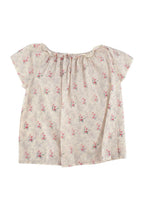 Kids 8Y Ivory Floral Striped Top