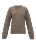 Rick Owens Brown Drop-Stitched Ribbed-Cotton Sweater