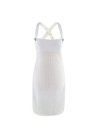 White Sleeveless Knitted Dress