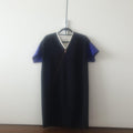 Black & Blue Asymmetric Zip Dress