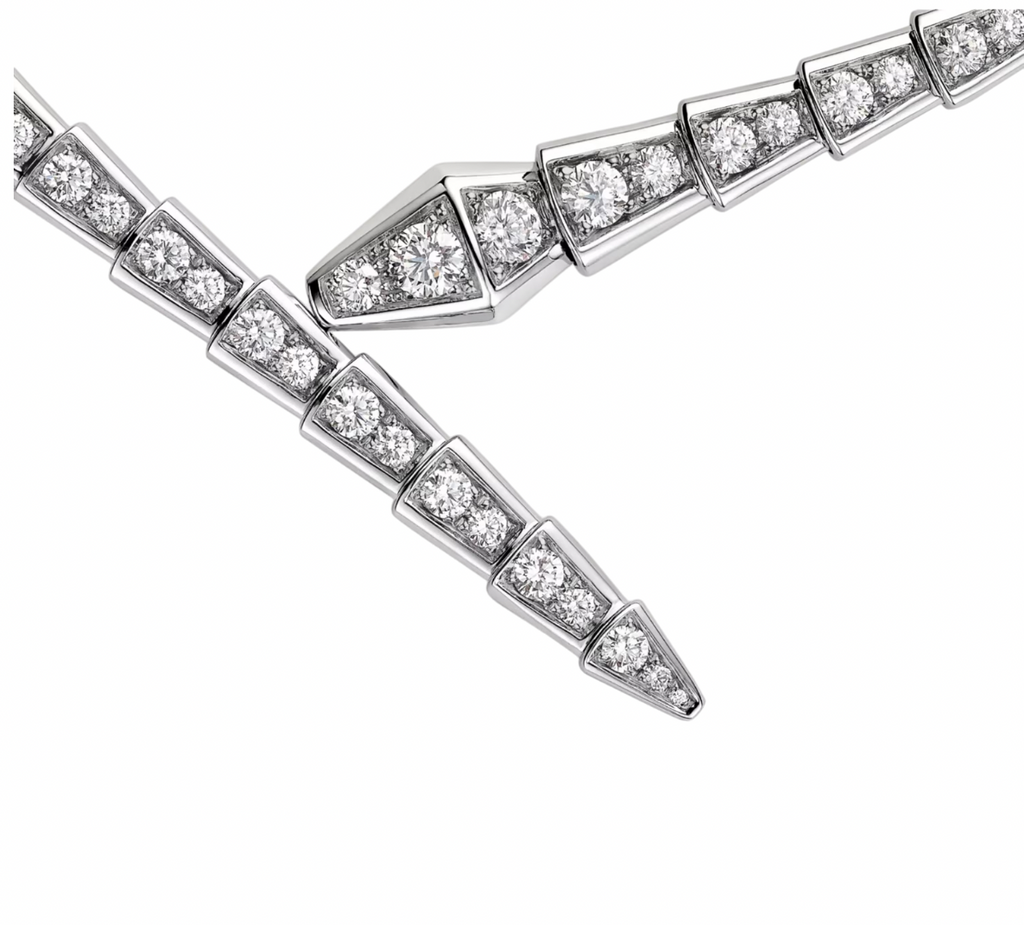 Serpenti Diamond And White Gold Necklace
