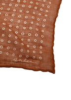 Bespoke Brown Cotton Dotted Pocket Square