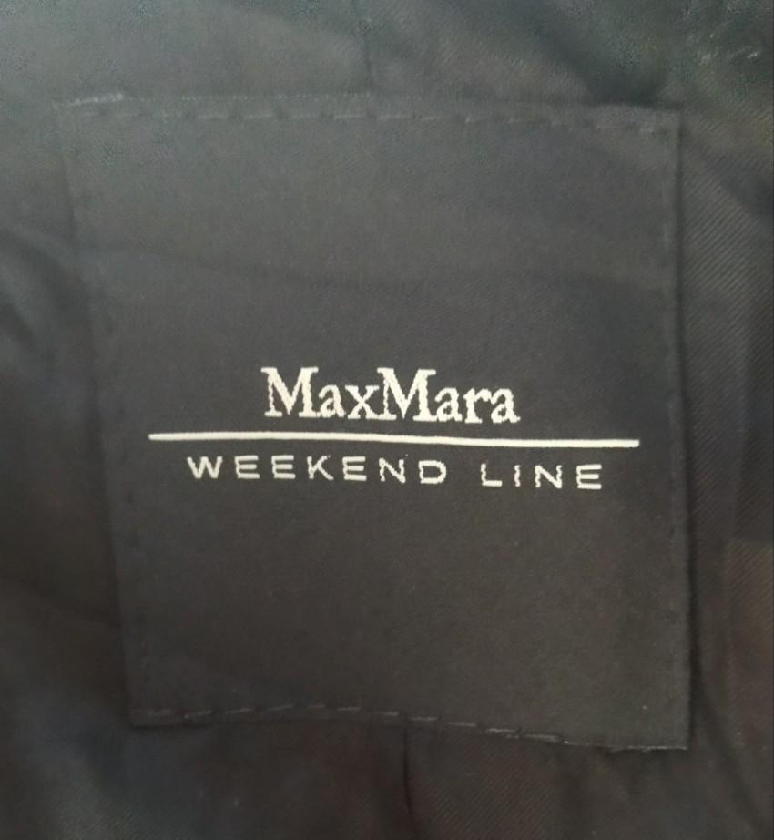 Weekend MaxMara Black & Beige Jacquard Coat