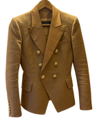 Balmain Silk/Cotton Double Breasted Blazer