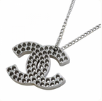 Chanel Coco Mark Silver Necklace