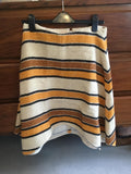 Asymmetrical Striped Wool Skirt