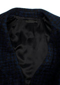 The Row Black and Blue Embroidered Glitter Jacket