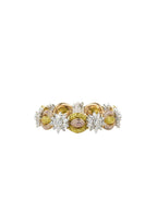 18ct white gold, white, yellow & pink fancy diamond bracelet