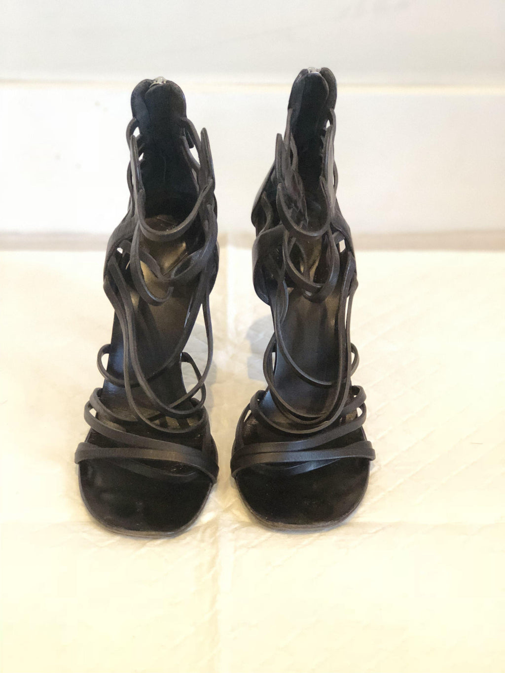 Giuseppe Zanotti black strappy sandals