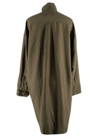 Valentino Khaki Neck Tie Detailed Asymmetric Tunic Dress