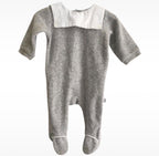 Jacadi grey velvet bodysuit