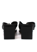 Porte & Paire Black Leather Mules