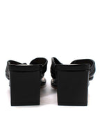 Porte & Paire Black Leather Mules