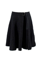 Dior Navy Mohair-blend Belted Skirt