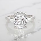 Verde 3ct IGI Certified Lab-grown Oval Cut VS2 Diamond Ring