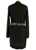 green/Leo print turtleneck