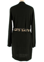 green/Leo print turtleneck
