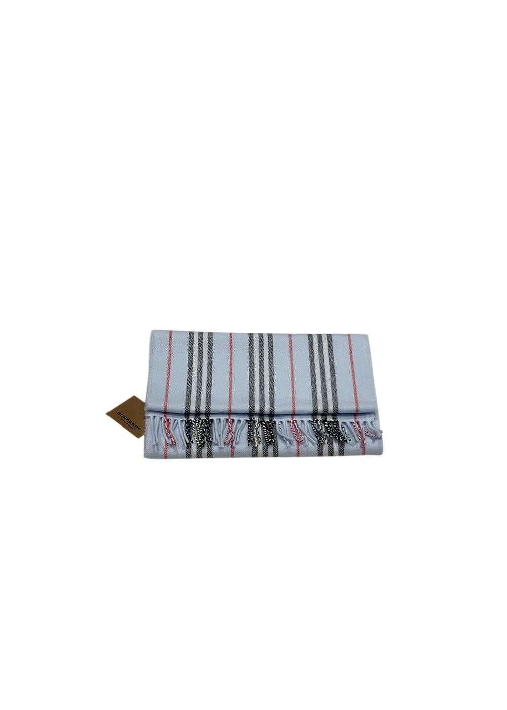 Blue Wool & Cashmere Scarf