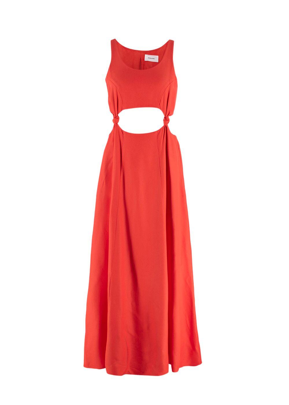 Bondi Born Sunset Orange Cut Out Maxi Dress