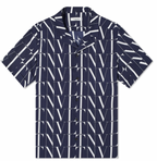 Navy & white cotton VLTN Vacation shirt