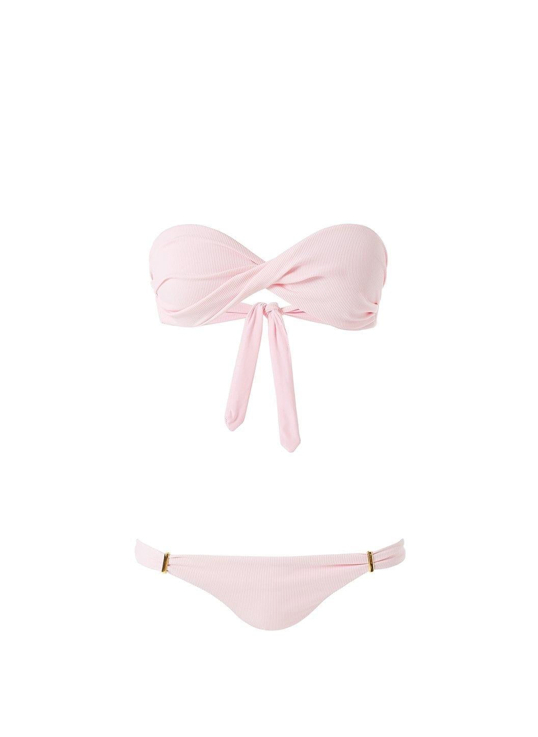 Pale Pink Twist Front Bikini