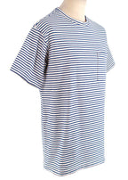 Blue/Beige Cotton Jersey T-Shirt