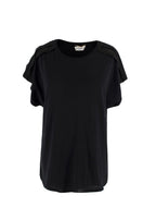 Saint Laurent Black Lace Embroidered T-Shirt