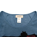 Paul & Joe Blue Elephant Print Linen Top