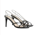 Gucci Patent And Crystal Sandals
