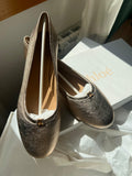Chloe Metallic Leather Ballet Flats