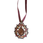 Monet Pink Crystal Embellished Satin Choker